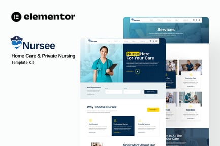 Preview: Nursee - Homecare & Private Nursing Elementor Template Kit