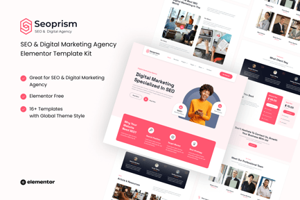 Preview: Seoprism - SEO & Digital Agency Elementor Template Kit