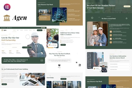 Preview: Agen - Real Estate & Property Developer Elementor Template Kit