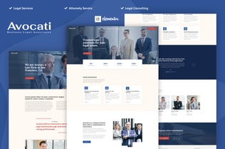 Preview: Avocati - Law Firm & Attorney Elementor Template Kit