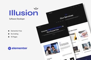 Preview: Illusion - Software Developer Elementor Template Kits