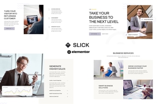 Vista previa: Slick - Template Kit Elementor multipropósito para Agencia de negocios y marketing