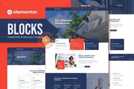 Preview: Blocks - Locksmith & Security Company Elementor Template Kit
