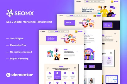 Preview: SeoMx - Seo & Digital Marketing Elementor Template Kit