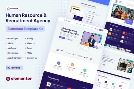Preview: Hirework - Human Resource & Recruitment Agency Elementor Pro Template Kit