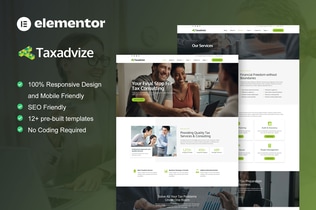 Preview: TaxAdvize - Tax Advisor & Financial Consulting Elementor Template Kit