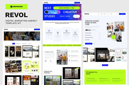 Preview: Revol - Digital Marketing Agency Elementor Template Kit