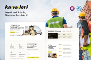 Preview: Kavaleri Logistic & Shipping Elementor Pro Template Kit