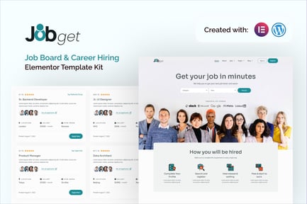 Preview: Jobget - Job Board & Career Hiring Elementor Template Kit