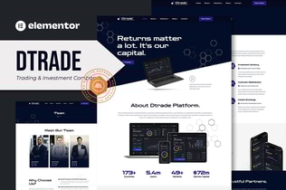 Preview: Dtrade - Trading & Investment Company Elementor Template Kit
