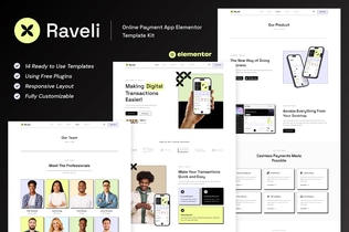 Preview: Raveli - Online Payment App Elementor Template Kit