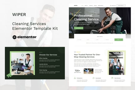 Preview: Wiper - Cleaning Services Elementor Template Kit