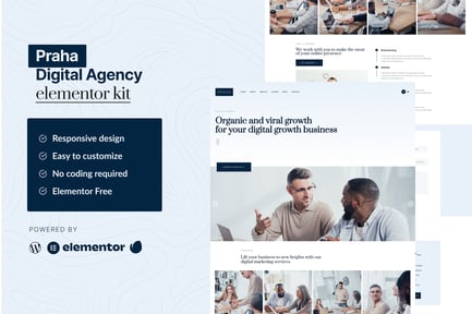 Preview: Praha - Digital Agency Elementor Template Kit