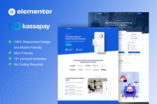 Preview: KassaPay - Online Payment Gateway Elementor Template Kit