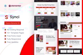 Preview: Synci - Finance Elementor Pro Template Kit