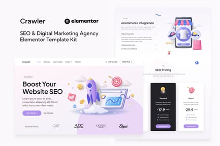 Preview: Crawler - SEO & Digital Marketing Agency Elementor Template Kit
