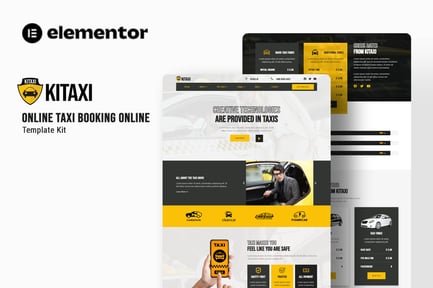 Preview: Kitaxi - Online Taxi Booking Elementor Template Kit