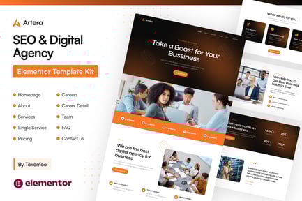 Preview: Artera - SEO & Digital Agency Elementor Pro Template Kit