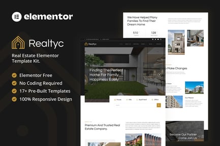 Preview: Realtyc - Real Estate Elementor Template Kit