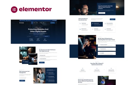 Preview: Cekal - Cyber Security & IT Service Elementor Template Kit