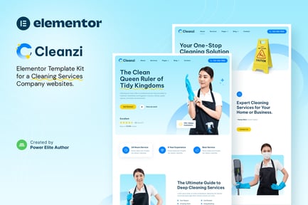 Preview: Cleanzi – Cleaning Services Elementor Template Kit