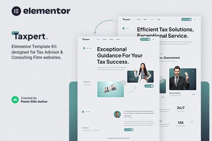 Preview: Taxpert – Tax Advisor & Consulting Elementor Template Kit