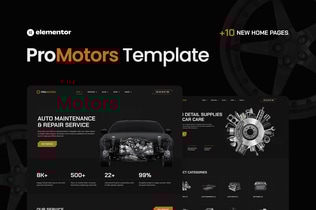 Preview: ProMotors – Car Service and Detailing Elementor Pro Template Kit