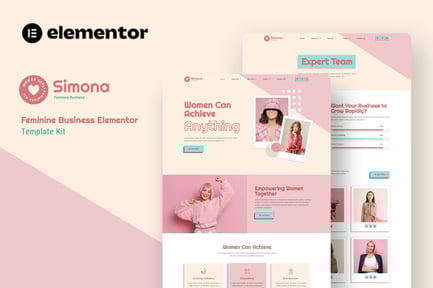 Aperçu: Simona - Template Kit Business Elementor pour femmes