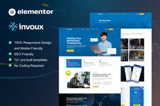 Preview: Invoux - Trading & Investment Elementor Pro Template Kit