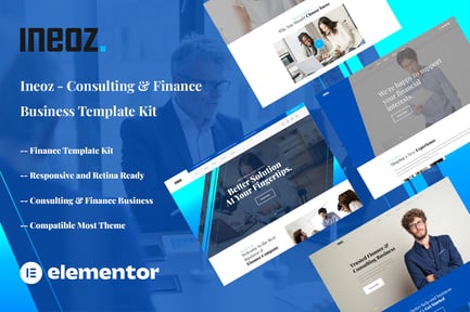 Vorschau: Ineoz - Elementor Template Kit für Beratung und Finanzen für Unternehmen