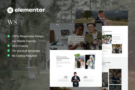 Preview: Wedshot - Wedding Photography Service Elementor Template Kit