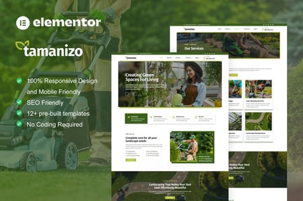 Preview: Tamanizo - Gardening & Landscape Elementor Template Kit