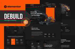 Preview: Debuild - Mining & Industry Elementor Pro Template Kit