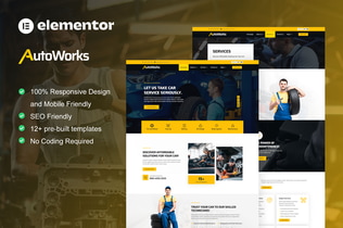 Preview: AutoWorks - Car Repair & Auto Services Elementor Template Kit