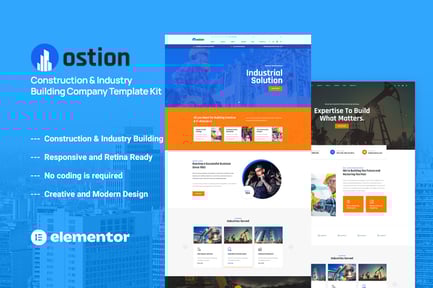 Preview: Ostion - Construction & Industry Building Company Template Kit