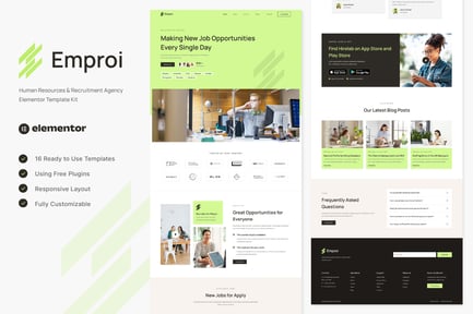 Preview: Emproi - Human Resources & Recruitment Agency Elementor Template Kit
