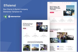 Preview: Efisiensi - Bus Charter & Rental Company Elementor Template Kit