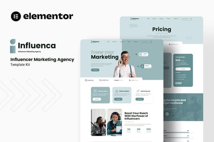 Preview: Influenca - Influencer Marketing Agency Elementor Template Kit