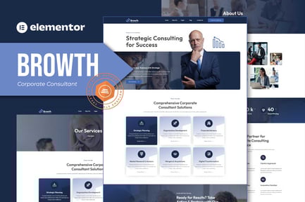 Preview: Browth - Corporate Consultant Elementor Template Kit