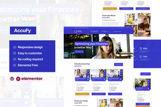 Preview: Accufy - Accounting Consultant Service Elementor Template Kit