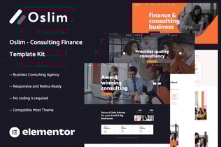 Preview: Oslim - Consulting Finance Elementor Template Kit