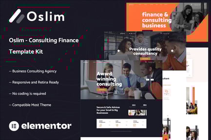Preview: Oslim - Consulting Finance Elementor Template Kit