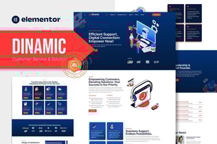 Preview: Dinamic - Customer Service & Solution Elementor Pro Template Kit