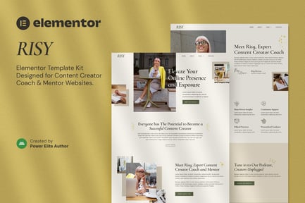 Preview: Risy – Content Creator Coach & Mentor Elementor Template Kit