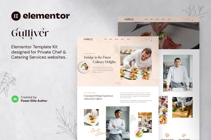 Preview: Gulliver – Private Chef & Personal Dining Services Elementor Template Kit