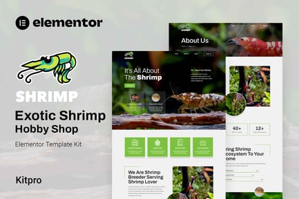 Preview: Shrimp - Aquarium & Hobby Shop Elementor Template Kit