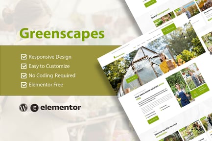 Preview: GreenScapes - Garden & Landscape Service Elementor Template Kit