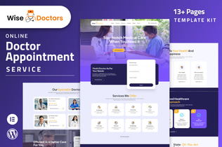 Preview: WiseDoctors - Healthcare & Medical Elementor Template Kit