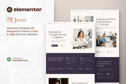 Preview: Juzia – Notary Public & Legal Services Elementor Template Kit