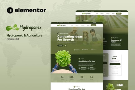 Preview: Hydroponex - Hydroponic & Agriculture Elementor Template Kit